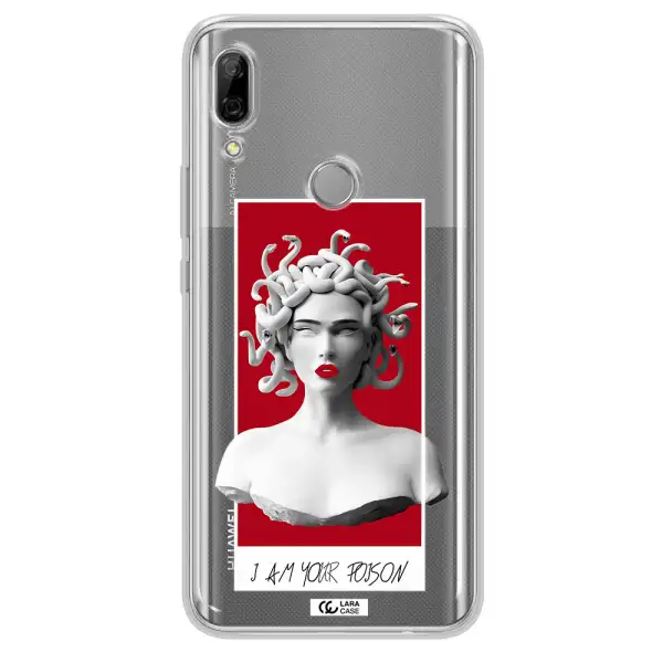 a statue of a woman with snakes on her head Huawei P Smart Z Clear TPU Case
