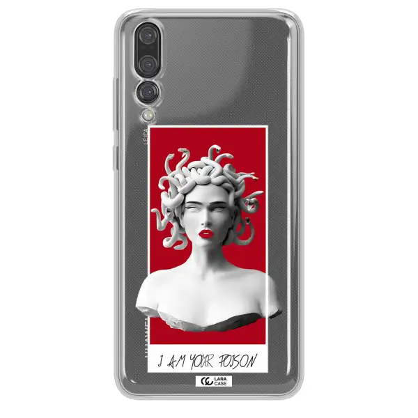 a statue of a woman with snakes on her head Huawei P20 Pro Clear TPU Case