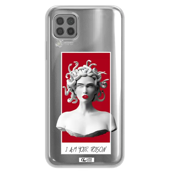 a statue of a woman with snakes on her head Huawei P40 Lite Clear TPU Case