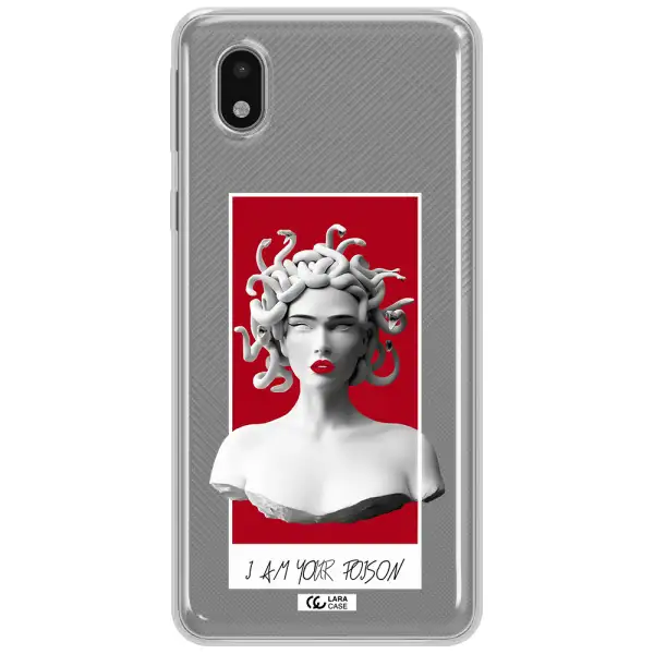 A Statue Of A Woman With Snakes On Her Head Samsung A01 Core Clear Tpu Case