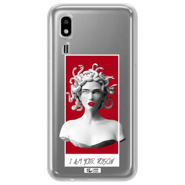 a statue of a woman with snakes on her head Samsung A2 Core Clear TPU Case