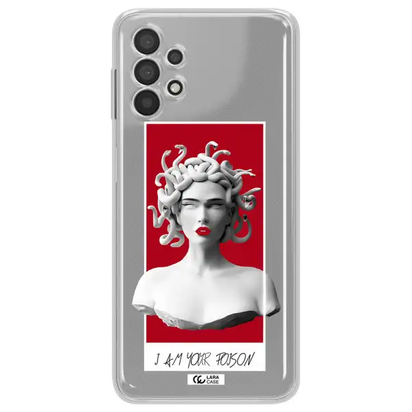 A Statue Of A Woman With Snakes On Her Head Samsung A32 4G Clear Tpu Case