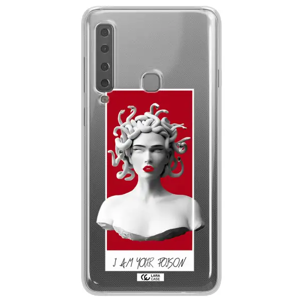 a statue of a woman with snakes on her head Samsung A9 2018 Clear TPU Case