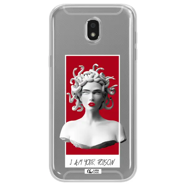 a statue of a woman with snakes on her head Samsung J5 2017 Clear TPU Case