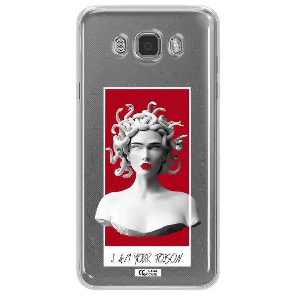 a statue of a woman with snakes on her head Samsung J7 2016 Clear TPU Case