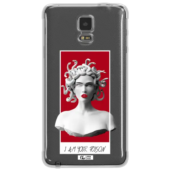 a statue of a woman with snakes on her head Samsung Note 4 Clear TPU Case