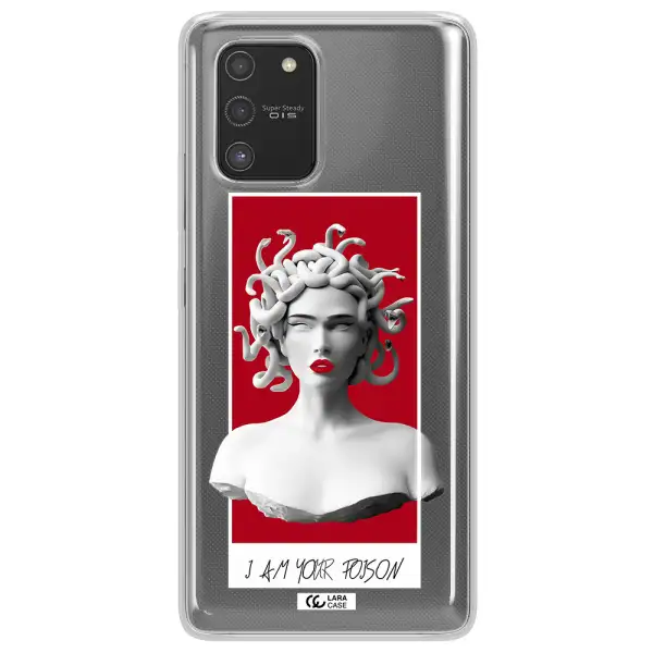 a statue of a woman with snakes on her head Samsung S10 Lite Clear TPU Case