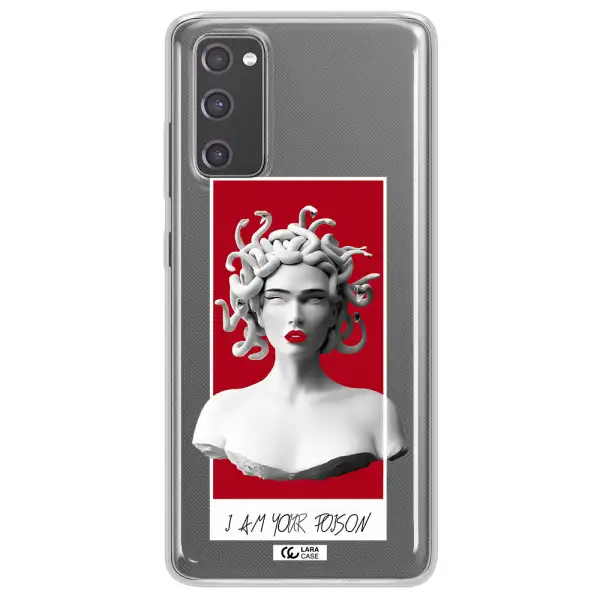 a statue of a woman with snakes on her head Samsung S20 Fe Clear TPU Case