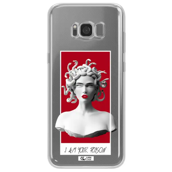 a statue of a woman with snakes on her head Samsung S8 Clear TPU Case