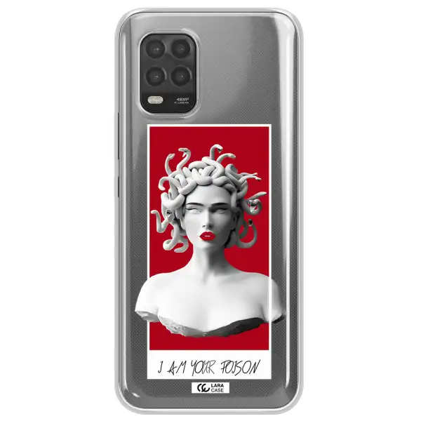 a statue of a woman with snakes on her head Xiaomi Mi 10 Lite Clear TPU Case