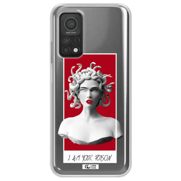 a statue of a woman with snakes on her head Xiaomi Mi 10T Clear TPU Case