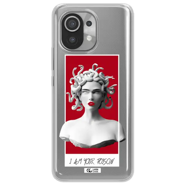 a statue of a woman with snakes on her head Xiaomi Mi 11 Clear TPU Case