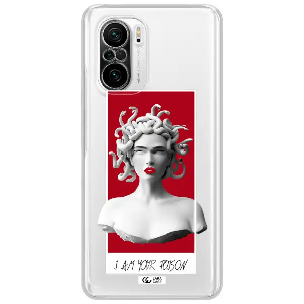 A Statue Of A Woman With Snakes On Her Head Xiaomi Poco F3 Clear Tpu Case