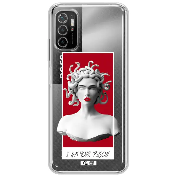 A Statue Of A Woman With Snakes On Her Head Xiaomi Poco M4 Pro 5G Clear Tpu Case