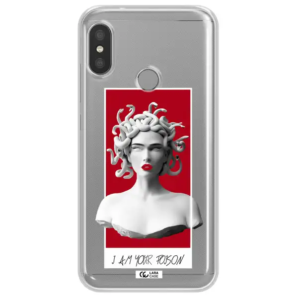 a statue of a woman with snakes on her head Xiaomi Redmi 6 Pro Clear TPU Case