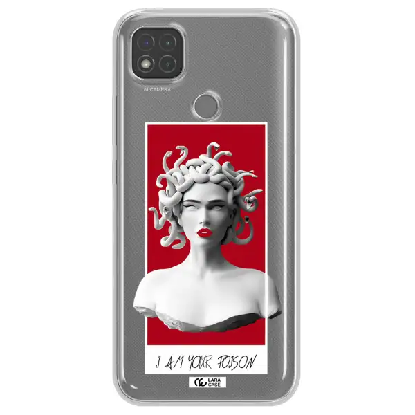 a statue of a woman with snakes on her head Xiaomi Redmi 9C Clear TPU Case