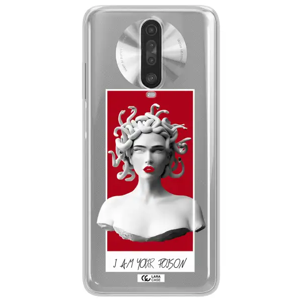 a statue of a woman with snakes on her head Xiaomi Redmi K30 Clear TPU Case