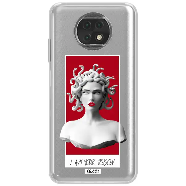 A Statue Of A Woman With Snakes On Her Head Xiaomi Redmi Note 9T Clear Tpu Case
