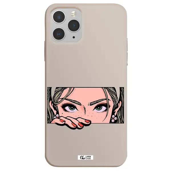 a cartoon of a woman's face Apple iPhone 11 pro max Silicone Stone Case