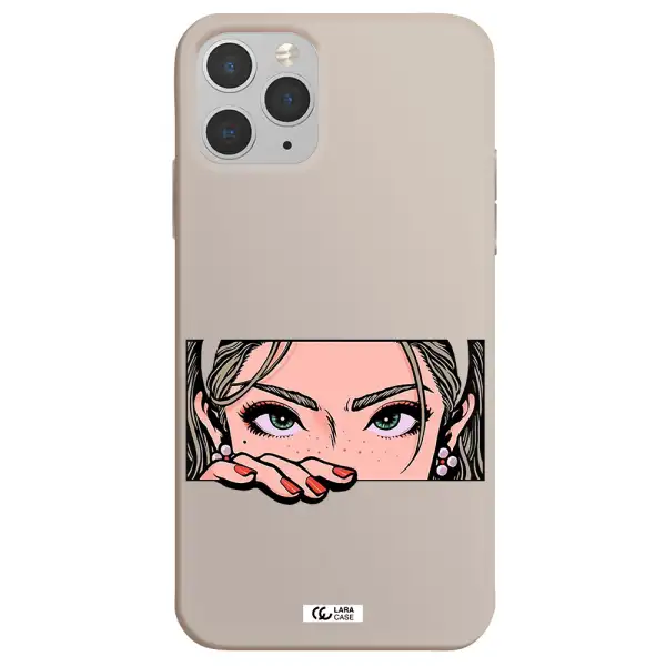 a cartoon of a woman's face Apple iPhone 11 pro Silicone Stone Case