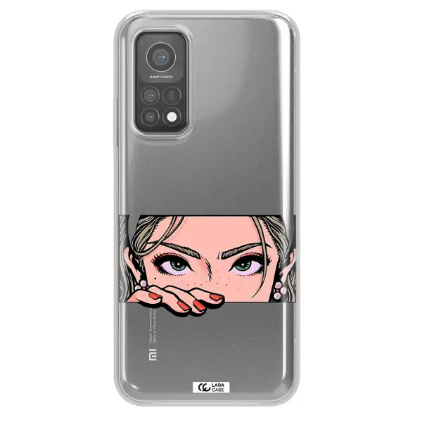 A Cartoon Of A Woman's Face Xiaomi Mi 10 T Pro Clear Tpu Case