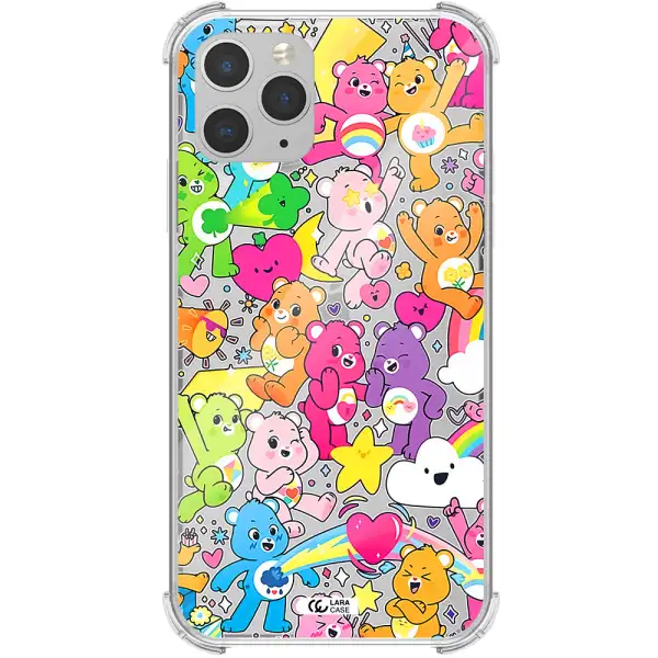 a pattern of cartoon bears Apple iPhone 11 pro Clear PC Case