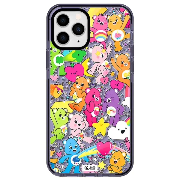 a pattern of cartoon bears Apple iPhone 11 pro impact Lilac Case