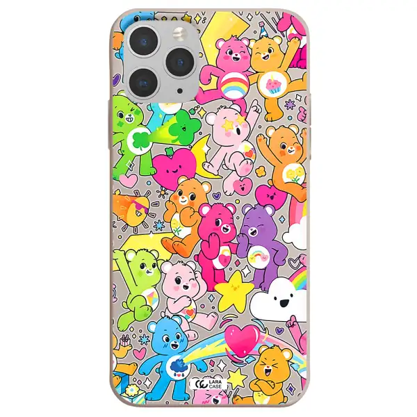 a pattern of cartoon bears Apple iPhone 11 pro Silicone Stone Case