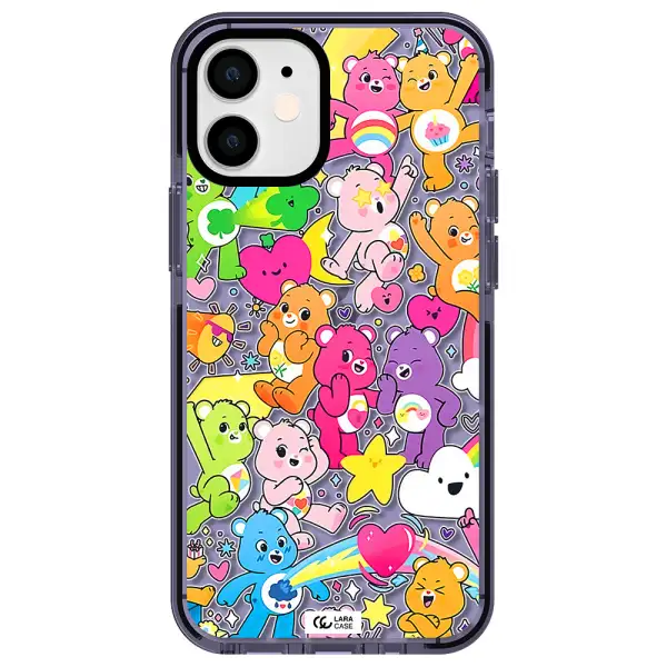 a pattern of cartoon bears Apple iPhone 12 mini impact Lilac Case
