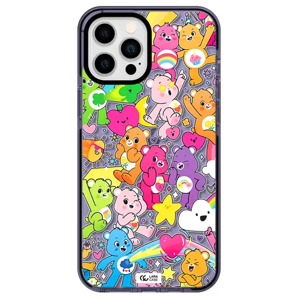 a pattern of cartoon bears Apple iPhone 12 pro max impact Lilac Case