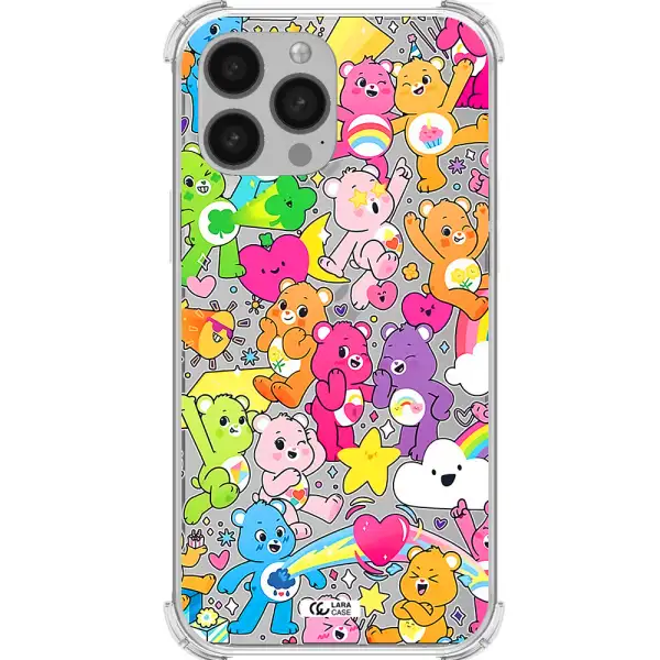 a pattern of cartoon bears Apple iPhone 13 Pro Clear PC Case