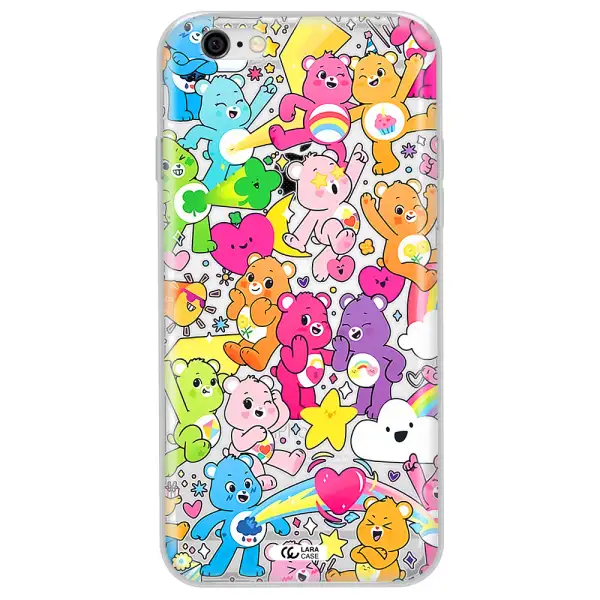 a pattern of cartoon bears Apple iPhone 6 plus Clear TPU Case
