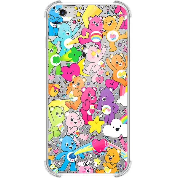 a pattern of cartoon bears Apple iPhone 6S Clear PC Case