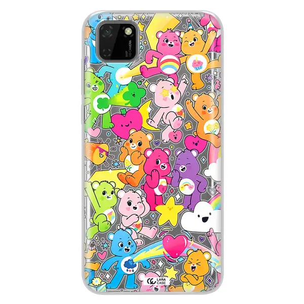 a pattern of cartoon bears Huawei Honor 9S Clear TPU Case