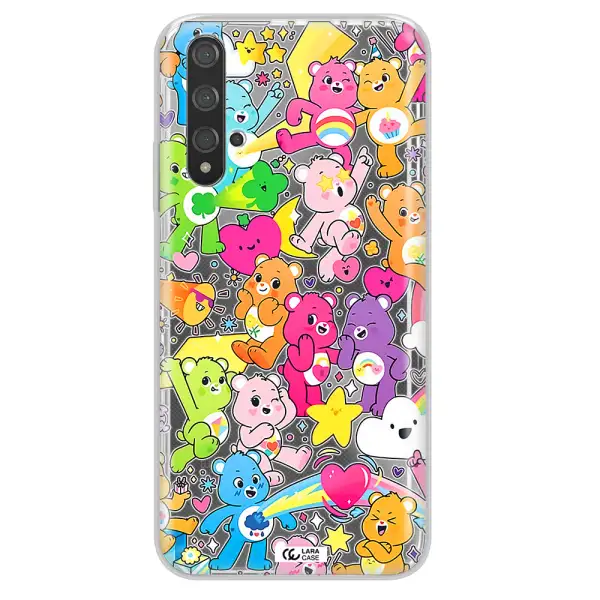 a pattern of cartoon bears Huawei Nova 5t Clear TPU Case