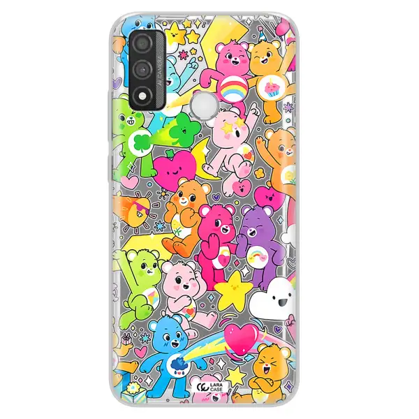 a pattern of cartoon bears Huawei P Smart 2020 Clear TPU Case