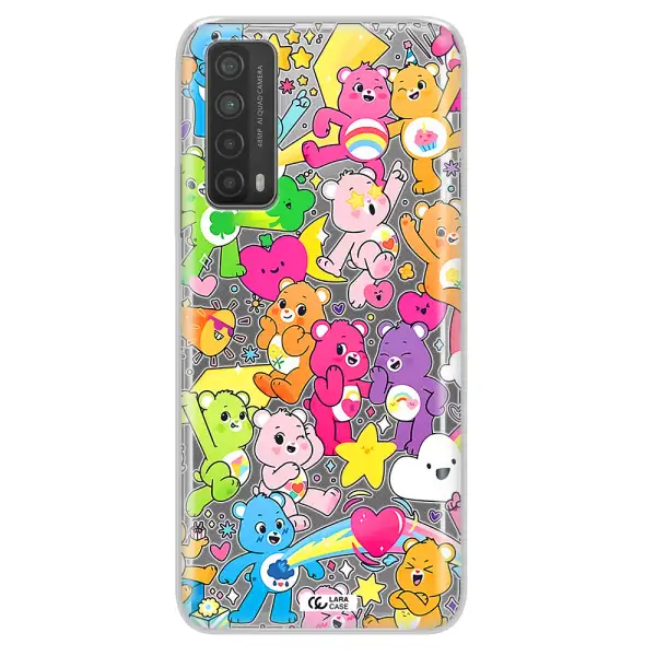 a pattern of cartoon bears Huawei P Smart 2021 Clear TPU Case
