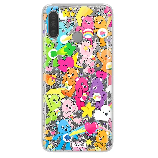 a pattern of cartoon bears Huawei P30 Lite Clear TPU Case