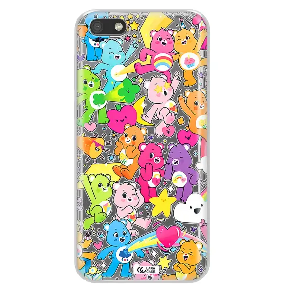 a pattern of cartoon bears Huawei Y5 2018 Clear TPU Case