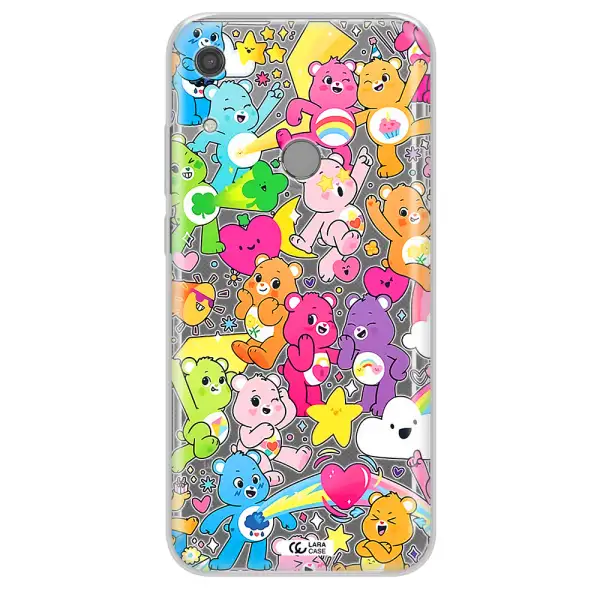 a pattern of cartoon bears Huawei Y6S Clear TPU Case
