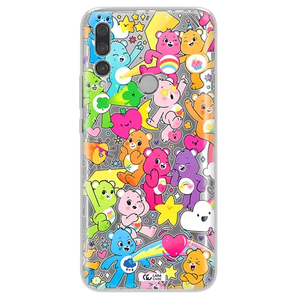 a pattern of cartoon bears Huawei Y9 Prime 2019 Clear TPU Case