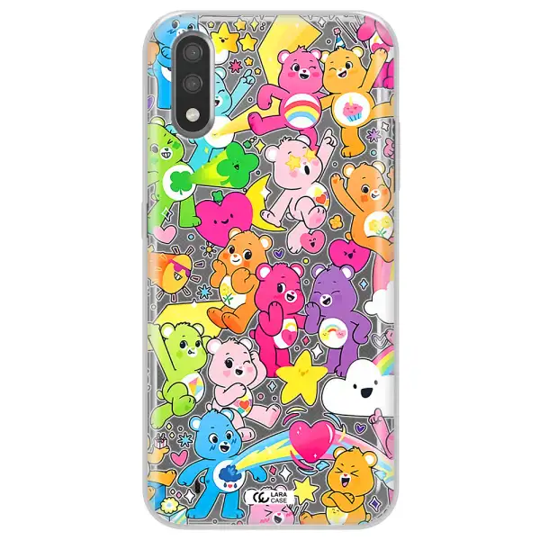 a pattern of cartoon bears Samsung A01 Clear TPU Case