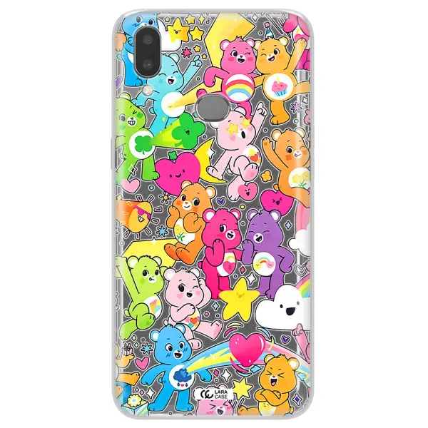 a pattern of cartoon bears Samsung A10S Clear TPU Case