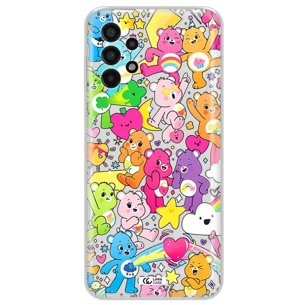 a pattern of cartoon bears Samsung A13 4g Clear TPU Case