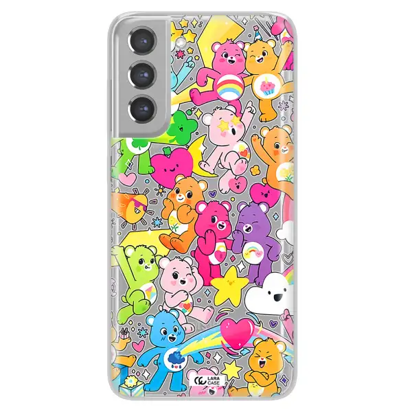 a pattern of cartoon bears Samsung A21 Fe Clear TPU Case