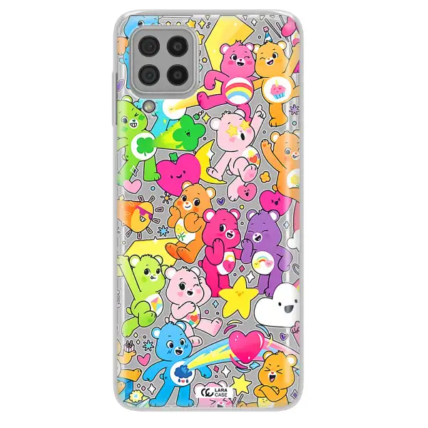 a pattern of cartoon bears Samsung A22 4g Clear TPU Case