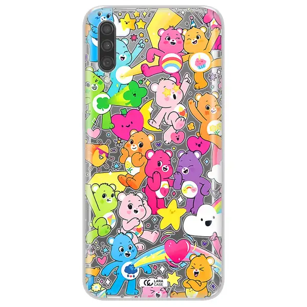 a pattern of cartoon bears Samsung A30S Clear TPU Case