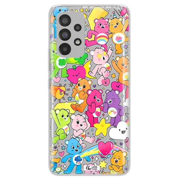 a pattern of cartoon bears Samsung A53 Clear TPU Case