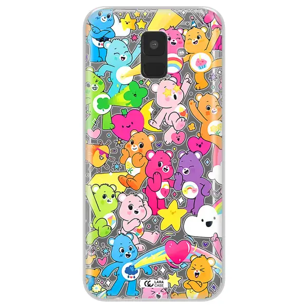 a pattern of cartoon bears Samsung A6 Clear TPU Case
