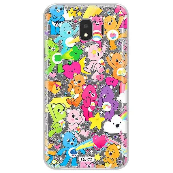 a pattern of cartoon bears Samsung J4 Clear TPU Case